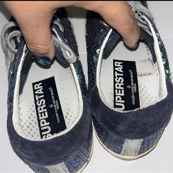 Golden Goose Sequin Sneakers - Green and White - Picture 4 of 8